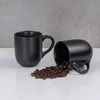 4er Set Steingut Tassen 300ml Schwarz Kaffeetasse Produktbild-Vorschau 4