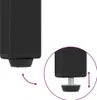 A close-up view of the adjustable foot of a black furniture leg, with an inset showing the screw mechanism for height adjustment. Anteprima dell’immagine prodotto