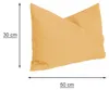 Kissenbezug 30x50 cm gelb Struktur Leinenoptik Kissenhülle Produktbild-Vorschau 3