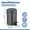 WENKO Tret Müll Abfall Eimer 3 L Papier Korb Kosmetik LEMAN Produktbild-Vorschau 3