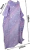 A unicorn-patterned blanket with sleeves, shown flat with dimensions indicated. Náhľad obrázku produktu