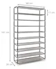 Relaxdays Schuhschrank VALENTIN, HxBxT:161x88x30cm, Produktbild-Vorschau 4
