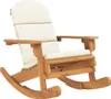 A wooden rocking chair with cream cushions, shown against a white background. Voir les images du produit