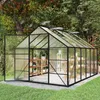 UISEBRT Premium Gewächshaus Aluminium 380x250x205cm, 9.5m² Produktbild-Vorschau 8
