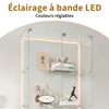 INONEFT Sklenené vitríny, stojace vitríny s LED osvetlením Náhľad obrázku produktu 8