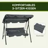 Outsunny Hollywoodschaukel mit Sitzpolster, 3-Sitzer Produktbild-Vorschau 4