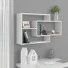 vidaXL Wandregale Hochglanz-Weiß 104x20x58,5 cm Produktbild-Vorschau 8