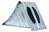 A metal wheel chock is shown against a white background. Voir les images du produit