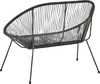 BELIANI Ławka sofa balkonowa czarna technorattan stal 114 Podgląd zdjęcia produktu 5