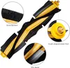 A close-up view of a vacuum cleaner brush roll with callouts highlighting its features. Produktbild-Vorschau