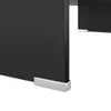 vidaXL Table TV/rehausseur d'écran verre noir 60x25x11 cm Voir les images du produit 5