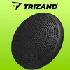 A black senzomotorický polštář with a textured surface is shown against a bright green background. The Trizand logo is visible in the top left corner. Voir les images du produit