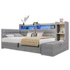 Merax Tagesbett Daybett 90x200cm, Schlafsofa mit 2 Produktbild-Vorschau 9