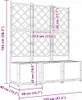 vidaXL Garten-Pflanzgefäß 3 Stk. Braun 120 x 40 x 143 cm PP Produktbild-Vorschau 8