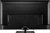 The back of a black television set is shown, mounted on a stand. Produktbild-Vorschau
