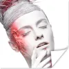 MuchoWow® Poster Frau - Weiß - Rot 30x30 cm - Wandposter - Produktbild-Vorschau 1