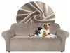 Sofabezug 2 Sitzer 145-185cm - Beige - Samt - Stretch Produktbild-Vorschau 1