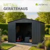 Juskys Metall Geräteschuppen XXL – Dunkelgrau, wetterfest Produktbild-Vorschau 2