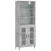 vidaXL Highboard Betongrau 69,5x34x180 cm Holzwerkstoff -  Produktbild-Vorschau 3