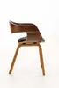 Židle King látka, dřevěné nohy ořech - Černá Náhled obrázku produktu 13