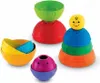 A collection of colorful plastic stacking toys for children. Produktbild-Vorschau