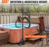 A hot tub with a black handrail accessory next to it, in an outdoor setting. Podgląd zdjęcia produktu