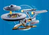 A toy model of the Starship Enterprise from Star Trek, with its saucer section detached and showing an interior view. Náhľad obrázku produktu