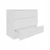 A white chest of drawers with one drawer open, shown against a white background. Produktbild-Vorschau