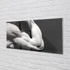 Glasbilder 120x60 Wandkunst Muscle schwarz und weiß Produktbild-Vorschau 2