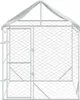vidaXL Outdoor-Hundezwinger mit Dach Silber 2x2x2,5 m Produktbild-Vorschau 11