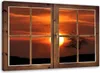 Leinwandbild fenster - untergehende sonne 60x40 cm Feeby Produktbild-Vorschau 1