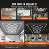 Collage showing different applications and mounting options for LED garage lights. Podgląd zdjęcia produktu