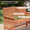Ławka ogrodowa COSTWAY, drewniana, 2-osobowa, odporna na Podgląd zdjęcia produktu 5