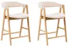 BELIANI Barstuhl 2er Set Beige Bouclé Gepolstert mit Produktbild-Vorschau 4
