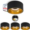 SSC-LUXon 4 Stück OLINO Deckenlampe schwarz gold rund mit Produktbild-Vorschau 1