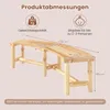 Diagram showing the dimensions and capacity of a wooden bench. Anteprima dell’immagine prodotto