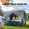 A group of people are gathered around a table under a gray pop-up gazebo tent in a grassy outdoor setting. Podgląd zdjęcia produktu