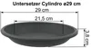 MePla - Set - Pflanzkübel Cylindro ø 30 + Untersetzer ø 29 Produktbild-Vorschau 3