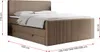 Boxspringbett, doppelbett mit Multipocket-Matratze und zwei Produktbild-Vorschau 6