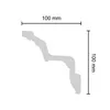 Decosa Zierprofil G33, weiß, 100 x 100 mm, Länge: 2 m - 15 Produktbild-Vorschau 3