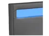 Close-up of a gray headboard with a blue LED light strip. Náhled obrázku produktu