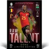 A marketing image of a soccer trading card featuring a player. Produktbild-Vorschau