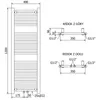 Mexen Mars grzejnik łazienkowy 1200 x 400 mm, 346 W, złoty Podgląd zdjęcia produktu 6