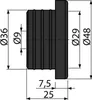 Alcadrain S0688-ND Gumminippel 36/10 Náhľad obrázku produktu 2