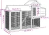 vidaXL Chicken Coop Mocha 193x65x117 cm borovicový masív Náhľad obrázku produktu 6