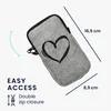 kwmobile Handytasche für Smartphones L - 6,5" - Filz Handy Produktbild-Vorschau 5