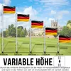 QEENTOE Aluminium Fahnenmast 6,50m mit Deutschlandfahne Produktbild-Vorschau 3