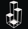 A white, multi-tiered plant stand against a black background. Anteprima dell’immagine prodotto
