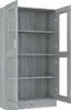 vidaXL Armoire vitrine Gris Sonoma 82,5x30,5x150 cm Bois Voir les images du produit 5