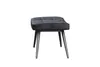 A black velvet stool with tufted upholstery and black metal legs, shown against a white background. Produktbild-Vorschau
